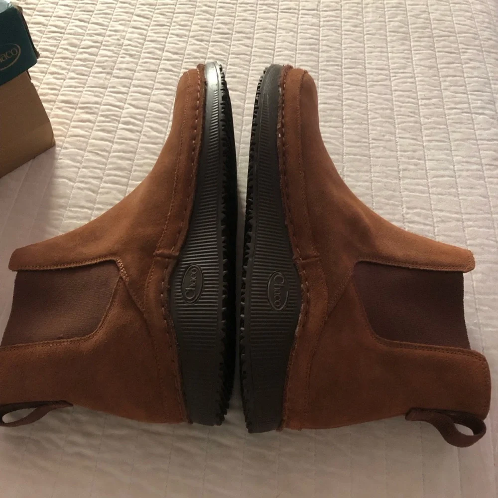 Chaco Men's Chelsea Boots Chestnut Brown Suede Size 10 New